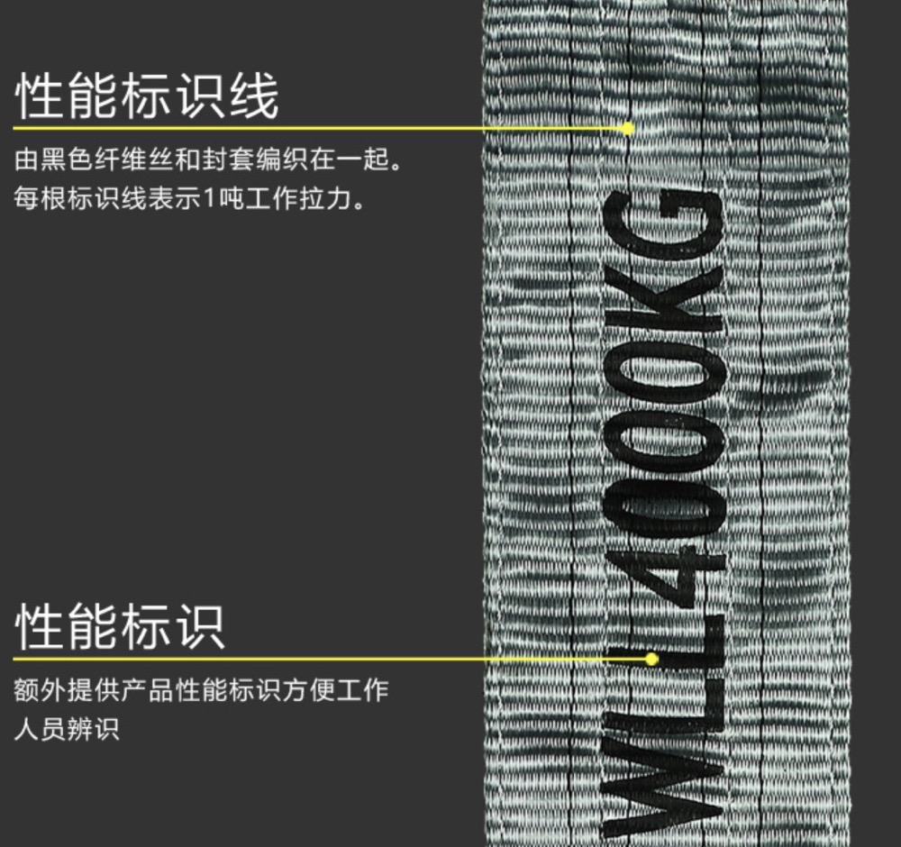 4000KG Polyester Flat Webbing Slings