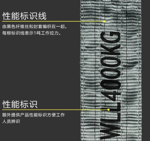 4000KG Polyester Flat Webbing Slings