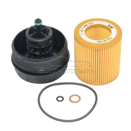 New Engine Oil Filter+ Housing Cover Cap For BMW E60 E90 E92 F10 E82 E83 E70 X5 Z4 HU816X