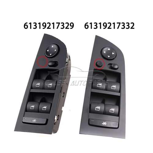 Window Lifter Switch For BMW E90 318i 320i 325i 335i  61 31 9 217 329 61 31 9 217 332  61319217329 61319217332 Left