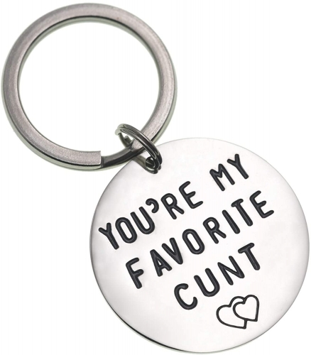 LParkin You're My Favorite Cunt Keychain Funny Keychain Funny Women Gift Valentines Day Funny Gift for Wife Funny Girlfriend Gift