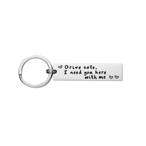 LParkin Drive Safe Keychain,I Need You Here with Me Backside Personalized Keychains for Boyfriend Sentimental Gifts I Miss You Gifts for Him