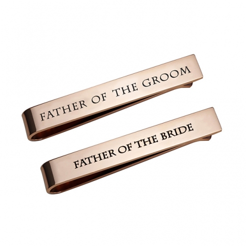 LParkin Father of The Bride Gifts Father of The Groom Gifts Wedding Tie Clips Gifts for Groomsmen from The Bride Stainless Steel Tie Bars