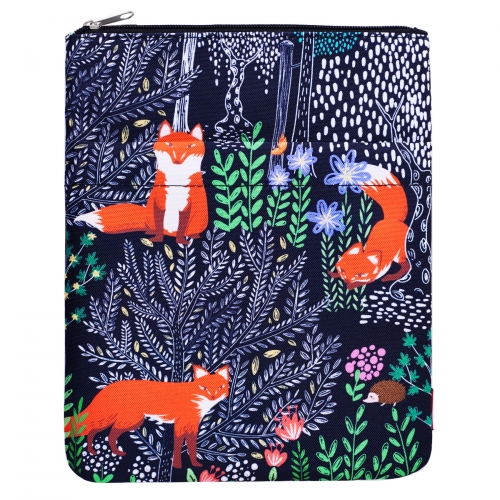 Fox Forest Book Sleeve ,Book Protector Book Covers for Paperbacks, Book Sleeves with Zipper , 11 X 8.5 Inch, Fox Gifts for Girls
