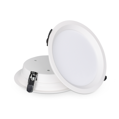 DLH1-8-DP3C-3CCT IP44 120LM/W 22/24/26/28 W 2530/2760/3120/3360 lm Microprism Diffuser  Wattage adjustable and CCT adjustable LED Downlight