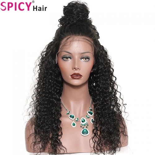 Spicyhair 180% density New Arrival 13*6 Virgin Kinky Curly Lace Front Wigs