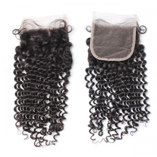 Spicyhair Tangle free 12A Selling Directly From Factory kinkycurly 4×4 lace closure