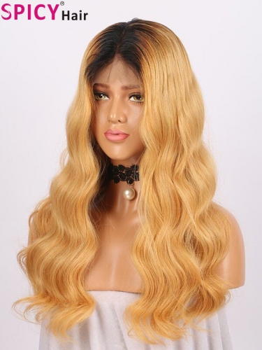 Spicyhair 100% human hair high quality ombre bodywave lace front wig