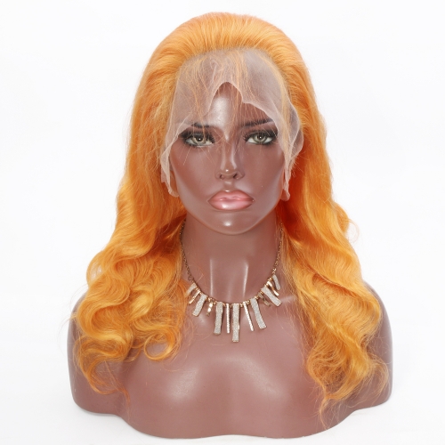 Spicyhair beautiful huaman hair Orange bodywave lace front wig hd lace wig