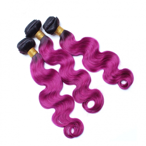 Spicyhair 100% inexpensive selling directly by factory purple Bodywave human hair One Bundle