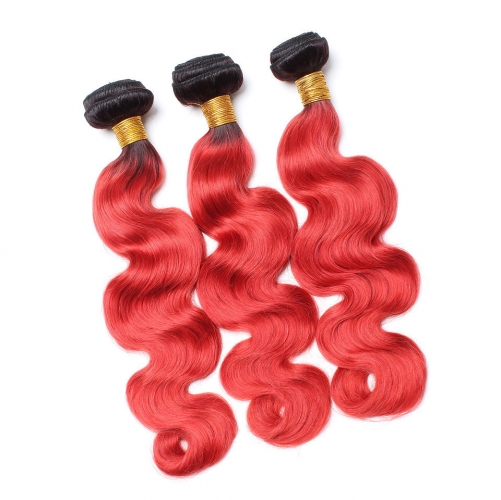 Spicyhair 100% 12A Top Quality 1b/red Bodywave human hair One Bundle