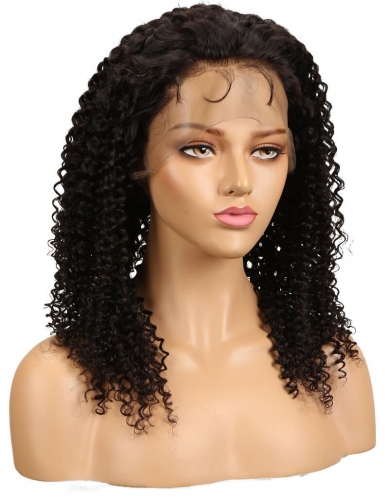 Spicyhair  good quality seamless human hair kinky curly lace front wig