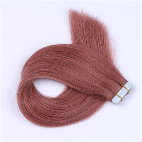Spicyhair New arrival Reddish Brown color human hair Tape in hair extension