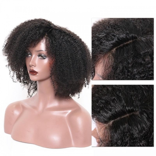 100% no shedding Afro Kinky Curly 360 lace wig