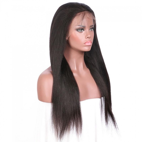 100% no shedding kinky straight 360 lace wig