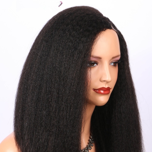Spicyhair 100% human wig no shedding Glueless  kinky straight U-part lace front wig 3-4 days DHL Free Shipping