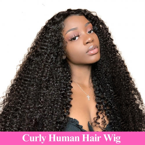 Spicyhair  Natural looking Kinky Curly human hair full lace wig