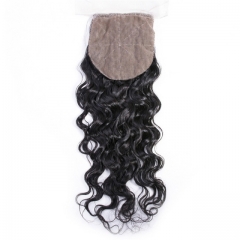 Spicyhair 12ATop Quality Waterwave  4×4 Silk Base closure best quality cheap human hair for black women