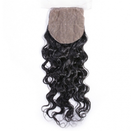 Spicyhair 12ATop Quality Waterwave  4×4 Silk Base closure best quality cheap human hair for black women