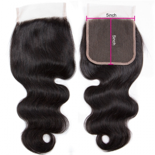 Spicyhair  12ATop Quality Body Wave 5×5 lace closure good quality with cheap price human hair