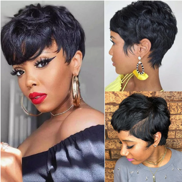 Short Pixie Lace Wigs Pixie Cut Short Hair Wig Human Hair 150% Density  Lace Wigs For Black Women natural color,613 color ,can dye any color