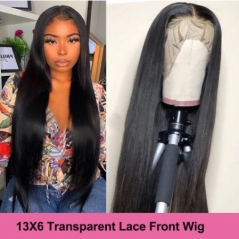 13x6 Lace front wig Human Hair Wigs, 150% Density  Virgin Hair Transparent Lace Front Wig natural color ,613 color