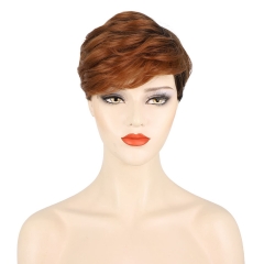 Spicy Hair Afro Kinky Curly Pixie Cut Wig Remy Human Hair Wigs For Women Natural Brazilian Hair Short Wigs