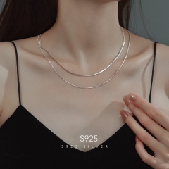 سلسال نسائي فضة عيار 925 تصميم ناعم وانيق