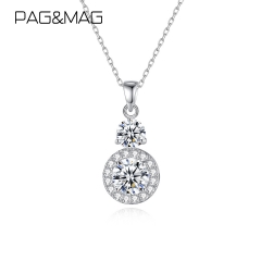 قلادة نسائية فضة عيار 925 تصميم انيق مزين بالزاركون