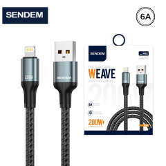 سلك شاحن شركة سينديم يو اس بي الى لاينتينق بقوة 200 واط