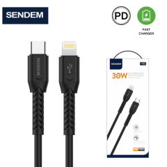 سلك شاحن مقاومة عالية من شركة سينديم تايب سي الى لايتنينق بقوة 30 واط