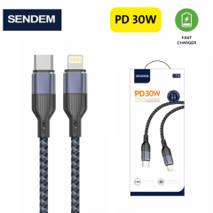 سلك شاحن مجدول من شركة سينديم تايب سي الى لاينتينق بقوة 30 واط