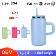 أكواب ستيل تصميم علبة كولا بمقبض 480 ملي