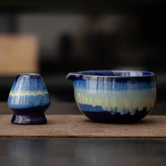 طقم أدوات تحضير ماتشا قطعتين بعدة ألوان