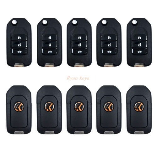 10pcs/lot 3 Button Universal Remote Key for Honda Style English Language for Xhorse VVDI Key Tool