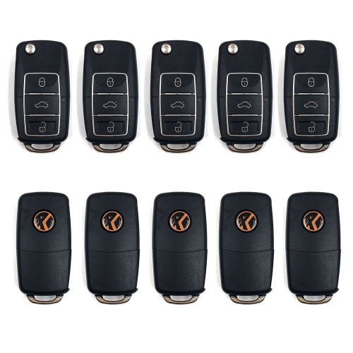 Universal Remote Key Fob 3 Button B5 Style Luxury Black English Version for VW Volkswagen for Xhorse VVDI2 Key Tool