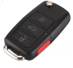 3+ 1 Panic 4 Buttons Flip Remote Key Shell fit for VOLKSWAGEN VW Touareg Switchblade Flip Case Fob