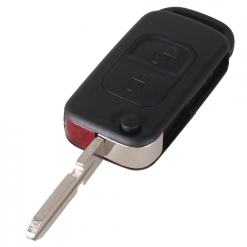 2 Button Flip Folding Key Shell Case Entry Remote Key Cover Replacement for Mercedes Benz A C E S