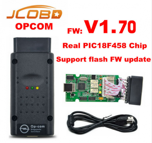 Newest OPCOM V1.70 firmware A+++ quality OP-COM For Opel Diagnostic-tool OP COM with real pic18f458 can be flash update