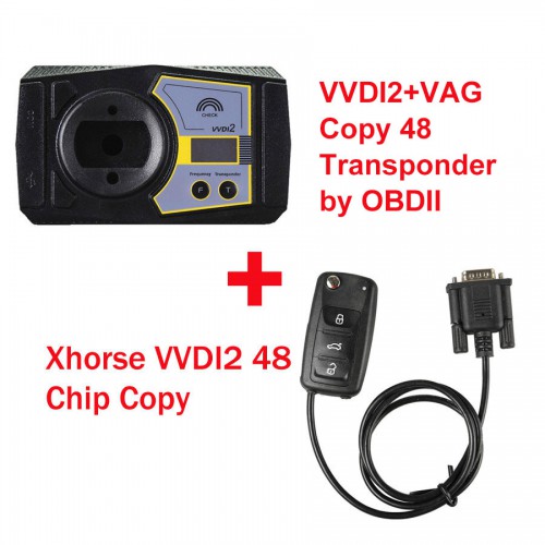 VVDI2 Key Programmer Full Version with VAG Copy 48 Transponder by OBDII Plus 48 Data Collector