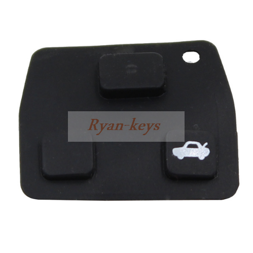10pcs 2 Button / 3 Button Car Remote Key Black Rubber Pad For TOYOTA Avensis Corolla Lexus Rav4 2 3 RUBBER