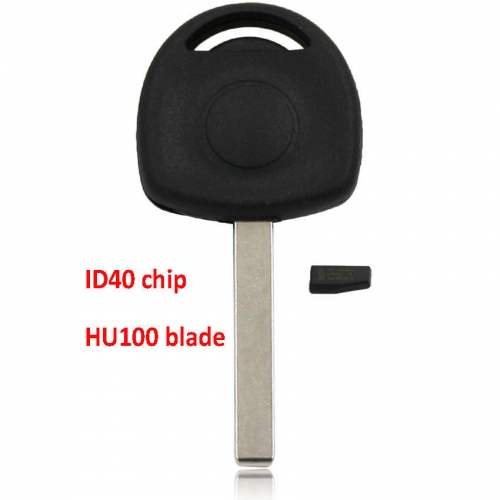 Transponder Key for Vauxhall Opel Agila Combo Corsa Tigra Zafira ID40 chip HU100