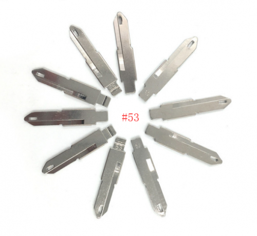 KD90/VVDI 10 pcs/lot Metal Blank Uncut Flip KD Remote Key Blade Type #53 for Peugeot 206 NO. 53 Blade