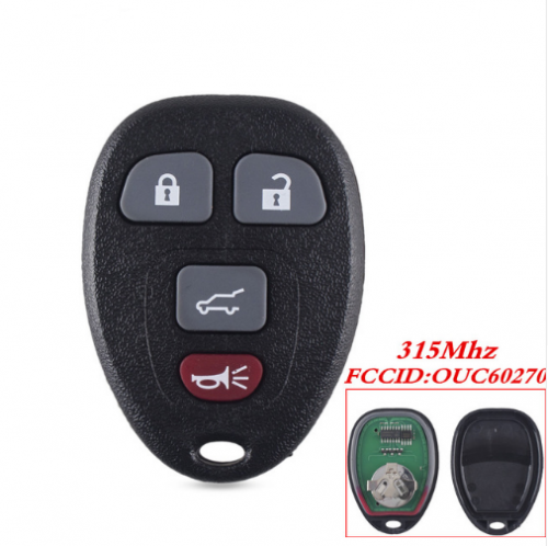 5pcs  For Chevrolet Chevy CMG Buick Traverse Tahoe OUC60270 4 Buttons Remote Control Key Fob Keyless Entry Car Alarm Car Key