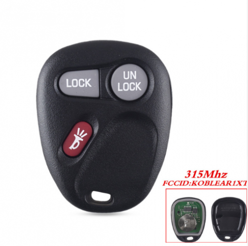 5pcs For Chevrolet Silverado Suburban S10 Tahoe Yukon 2002-2004 315Mhz 3 Buttons Keyless Entry Remote Car Key Fob KOBLEAR1XT