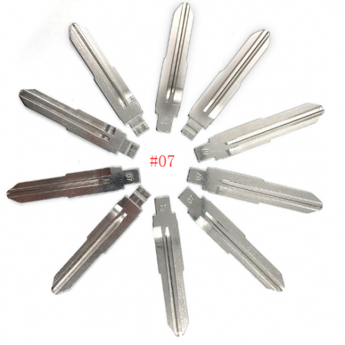 KD900/VVDI 10 pcs/lot Metal Blank Uncut Flip KD Remote Key Blade Type #07 for Mitsubishi Key Blade