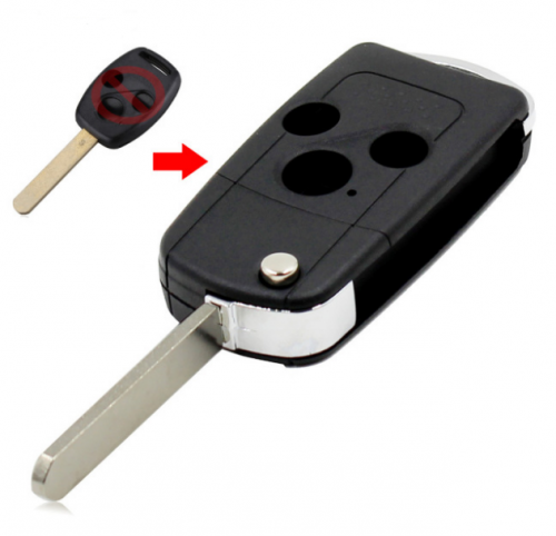 10pcs Remote Flip Folding Key Shell Case Cover For Honda CRV Fit Accord Civic 3 Button
