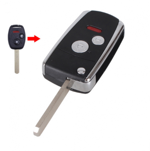 10pcs 3/2+Panic Buttons Modified Flip Folding Remote Key Shell for HONDA ACCORD CRV CIVIC ODYSSEY Pilot