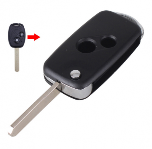 10pcs Uncut Modify 2 Buttons 2B Folding Flip Remote Key Shell Case fob 2 Button Key Shell Case For Honda CRV Accord
