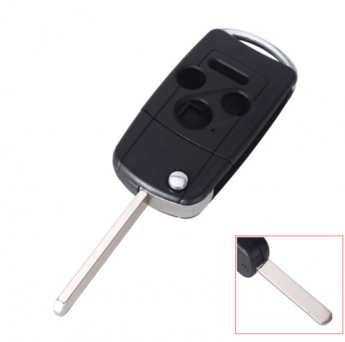 10pcs 3 Button + Panic Remote Flip Key Shell for Honda Accord Civic Pilot CR-V Modified Key Case 4 Button